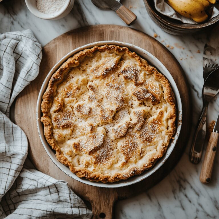 An inviting image of a modern kitchen with a warm and cozy vibe, featuring various cooking utensils, bowls, and ingredients scattered across a countertop. Soft, natural lighting enhances the scene, creating a friendly atmosphere that subtly reflects a food blog theme. The background showcases hints of a classic Canadian dessert, with a focus on the kitchen's homely yet professional details, instead of a single dish.