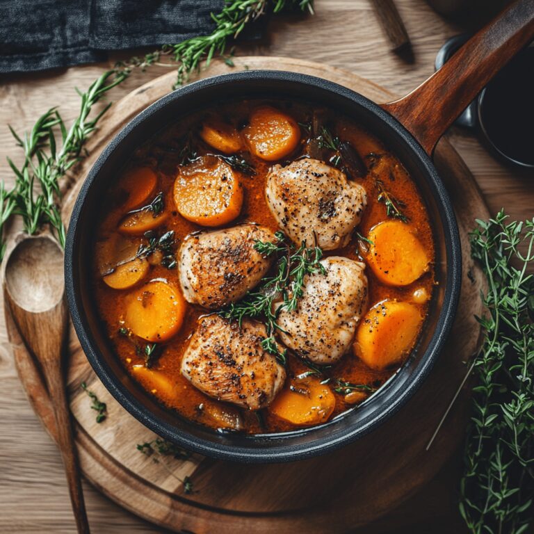 A warm and cozy modern kitchen scene featuring a variety of cooking utensils, bowls filled with fresh ingredients, and a slow cooker prominently placed on the countertop. The lighting is soft and natural, creating an inviting atmosphere that reflects a friendly cooking environment, with subtle hints of the blog's theme throughout the space.