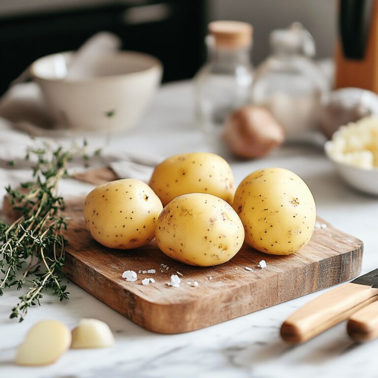 An inviting kitchen scene featuring various cooking utensils, bowls, and fresh ingredients scattered around a warm, cozy countertop. Soft, natural lighting enhances the atmosphere, highlighting a modern kitchen with hints of a potato dish being prepared. The image subtly incorporates the Lipton box without focusing on any single dish, creating a homely yet professional vibe that reflects the theme of a food blog.